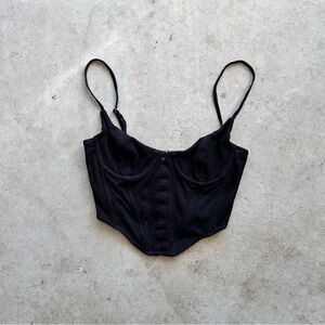 White Fox Netted Mesh Corset Top